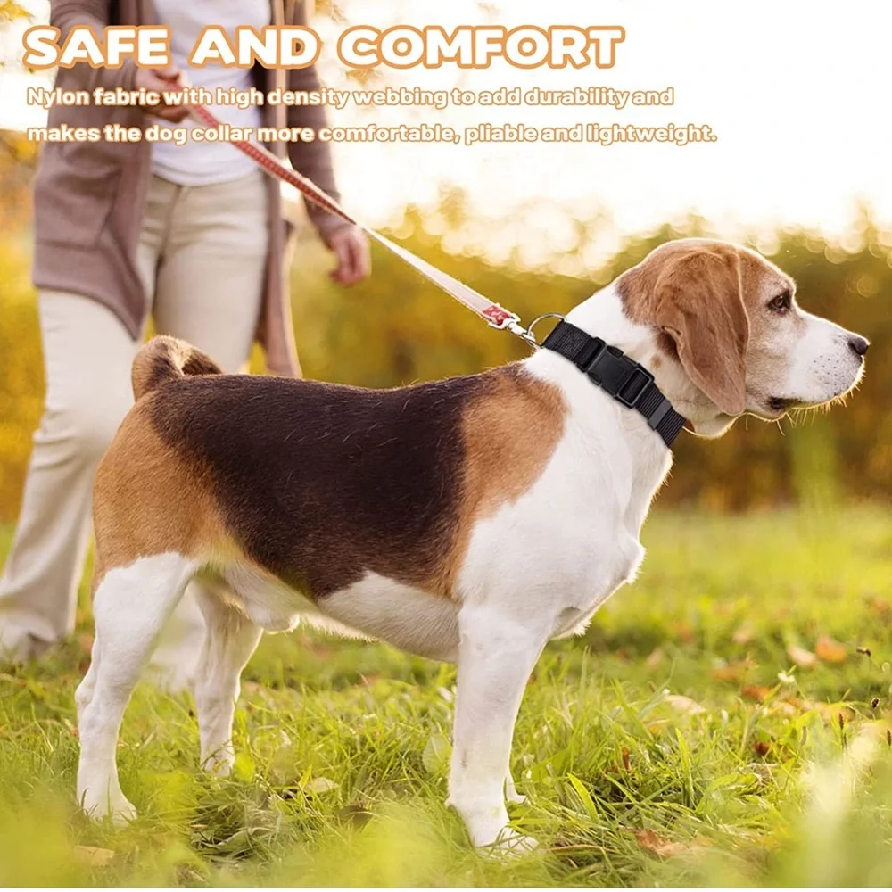 NEW! Dog Poop Bag Holder for Leash and 2 dog collar (Black)